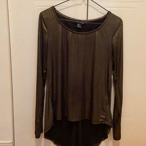 Forever 21 holiday  gold sparkly peplum top